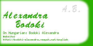 alexandra bodoki business card